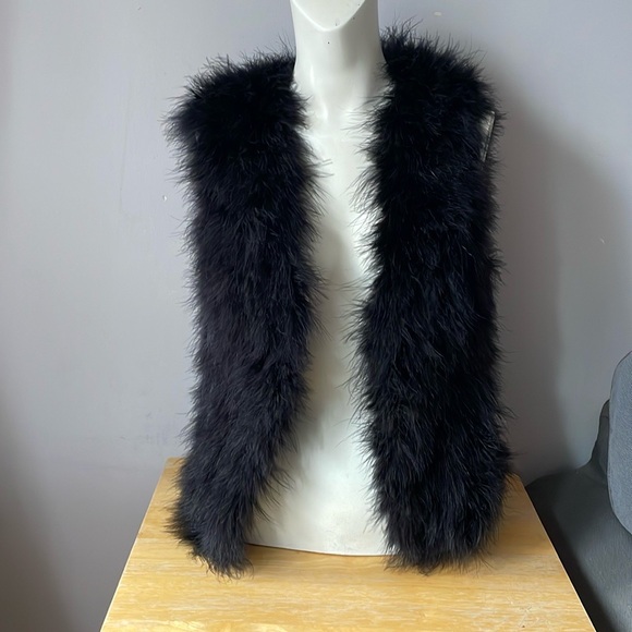 Club Monaco Feather Lined Open Front Vest - Picture 1 of 8